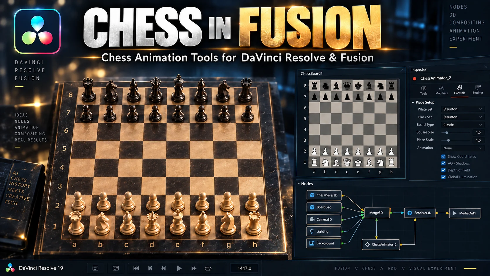 ChessInFusion — Chess Animation Tools for DaVinci Resolve & Fusion